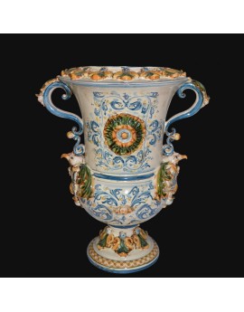 vaso aquila stile 600 ceramica di caltagirone