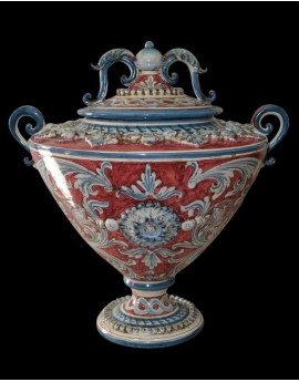 Potiche da collezione in ceramica di Caltagirone